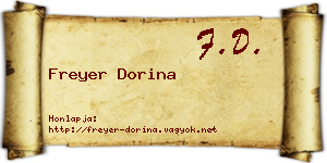 Freyer Dorina névjegykártya