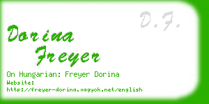 dorina freyer business card